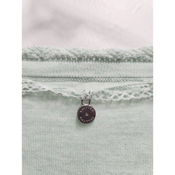 Anthropologie Knitted & Knotted Cardigan Womens XS Mint Green Button Up Casual - Picture 5 of 11